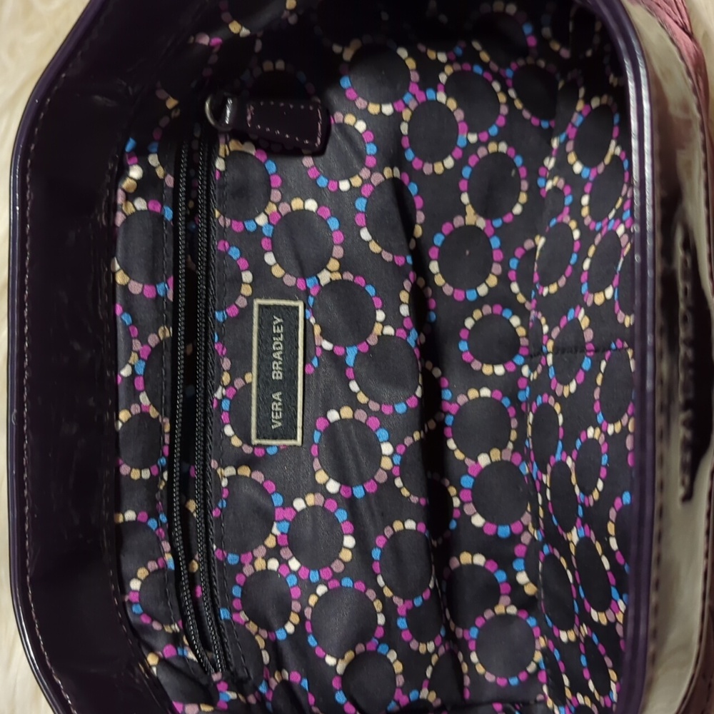 Plum purple Vera Bradley quilted clutch bag purse - Picture 6 of 6